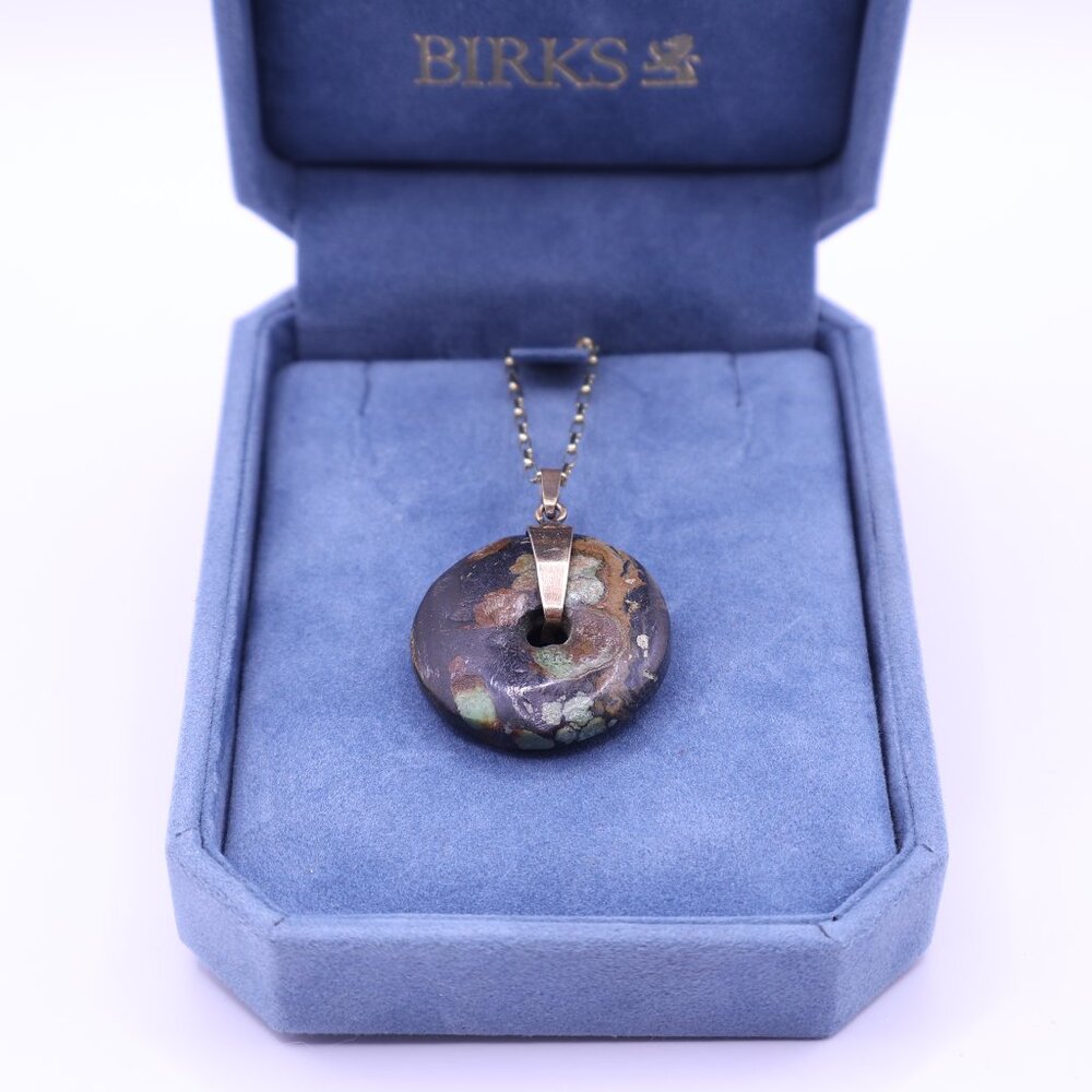 Gold-plate & Turquoise Ring Necklace